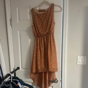 Floral Sleeveless High-Low Dress
